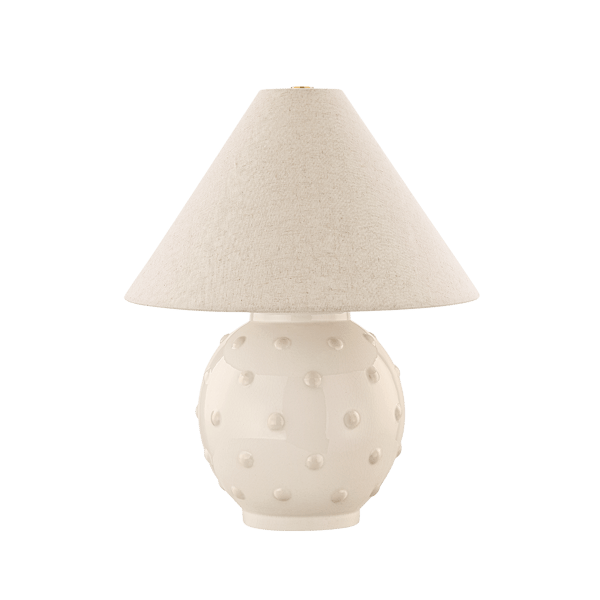 Annabelle Table Lamp, Light, Brass/Neutral - Andrew Martin