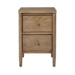 Aubrey 2 Drawer Bedside Table  Weathered Oak | Bed Sava