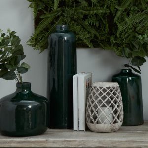Large Conical Ceramic Lattice Hurricane Lantern | Bed Sava