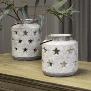 Bloomville Large Stone Star Lantern | Bed Sava