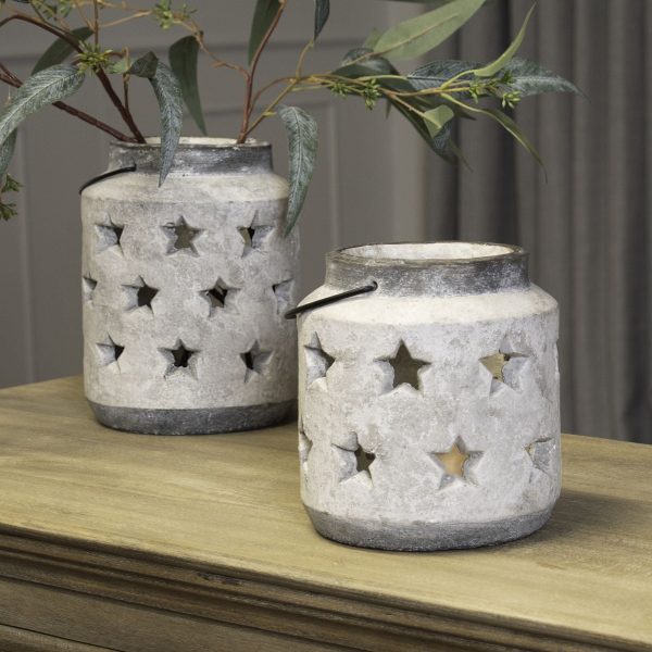Bloomville Large Stone Star Lantern | Bed Sava