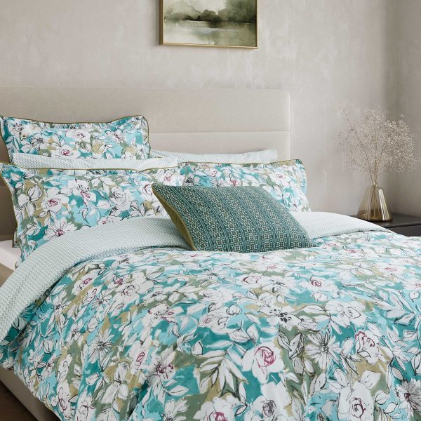 Bedeck of Belfast Azmi Single Duvet Cover SET Blue | Bed Sava