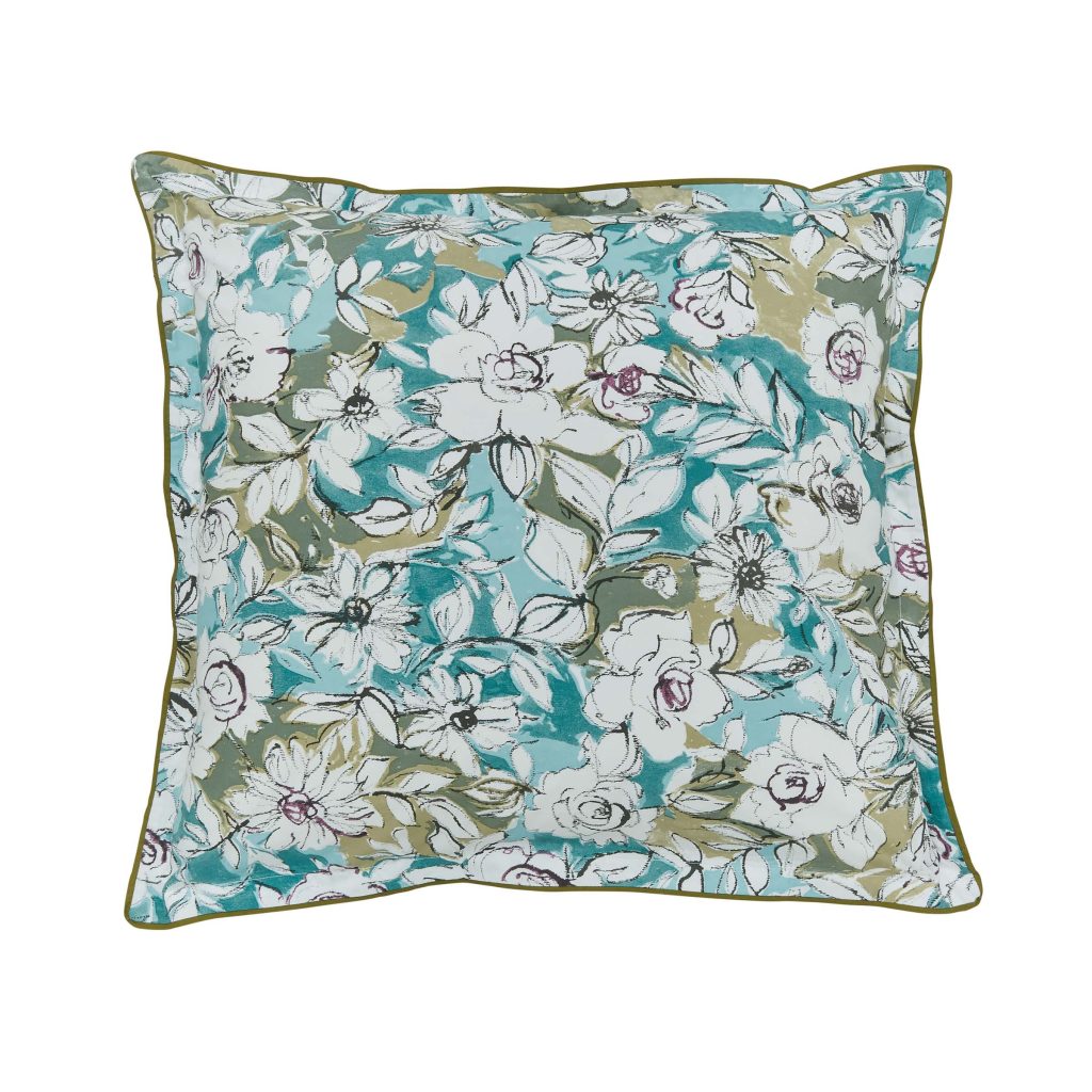 Bedeck of Belfast Azmi Pair of Square Oxford Pillowcases, Blue