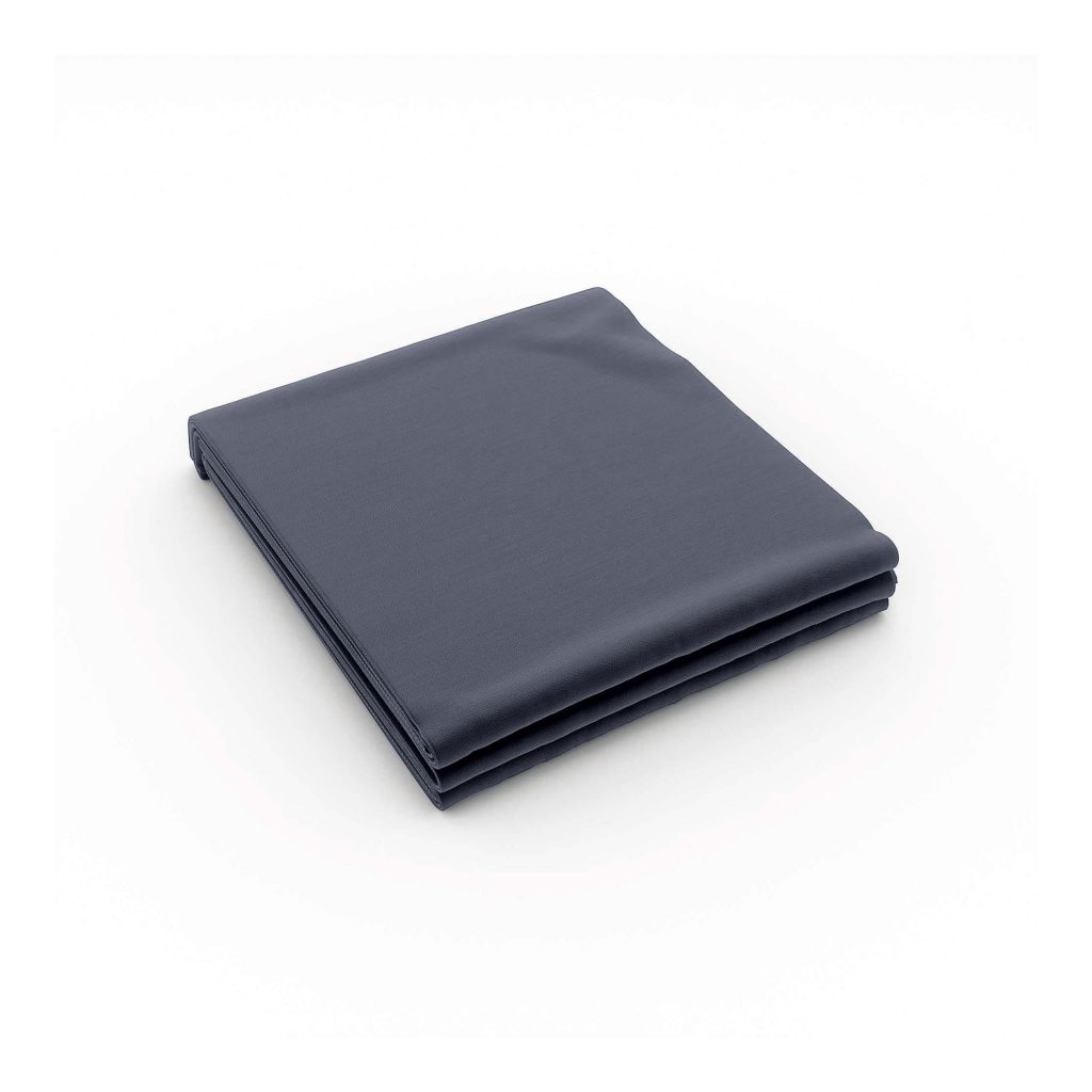 Bedeck of Belfast 200 Thread Count Plain Dye Super Kingsize Flat Sheet, Denim