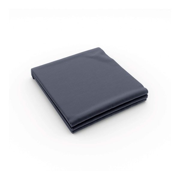 Bedeck of Belfast 200 Thread Count Plain Dye Single Flat Sheet Denim | Bed Sava