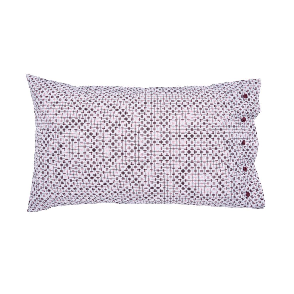 Bedeck of Belfast Emmeline Pair of Standard Pillowcases, Denim Blue