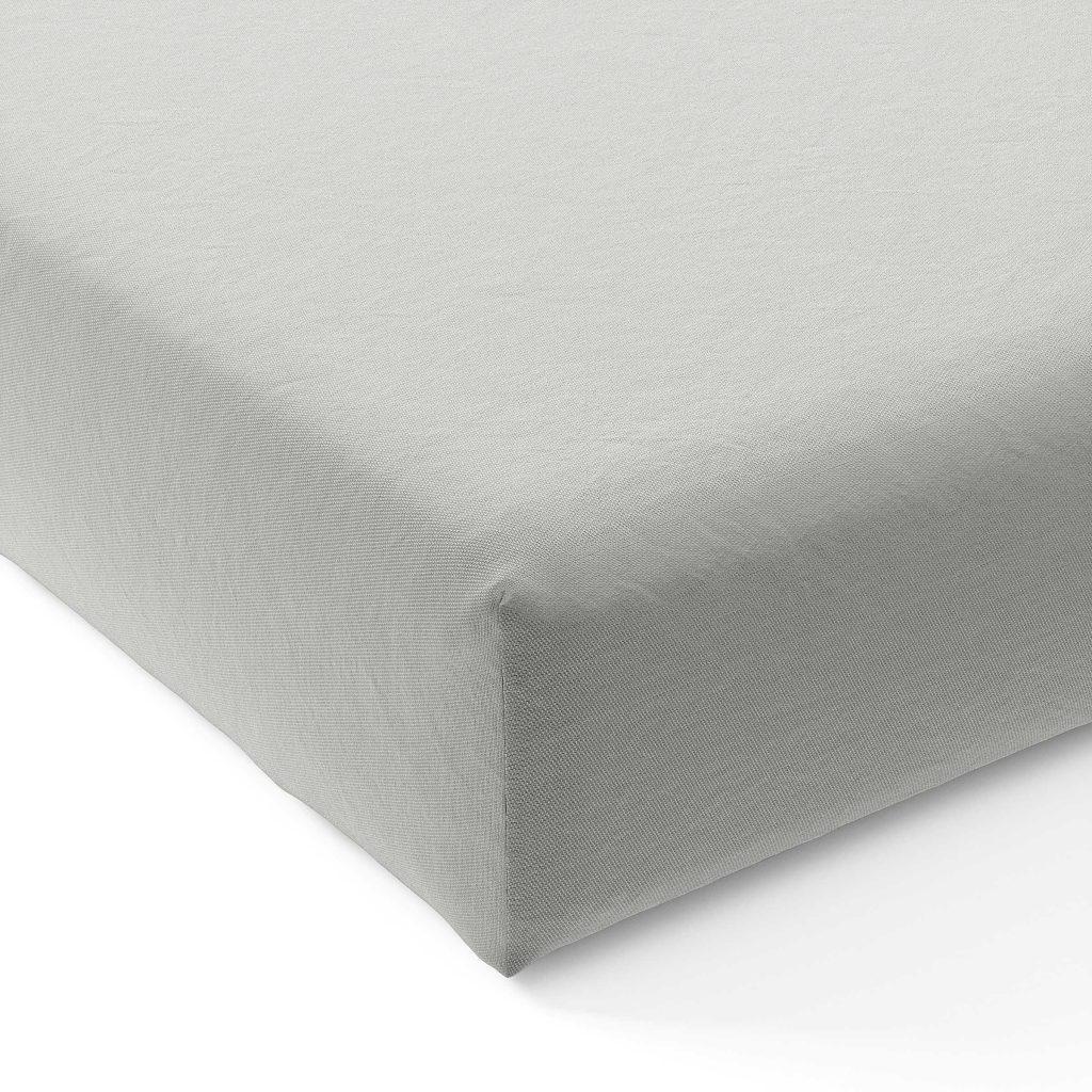 Bedeck of Belfast 200 Thread Count Plain Dye Super Kingsize Fitted Sheet, Grey