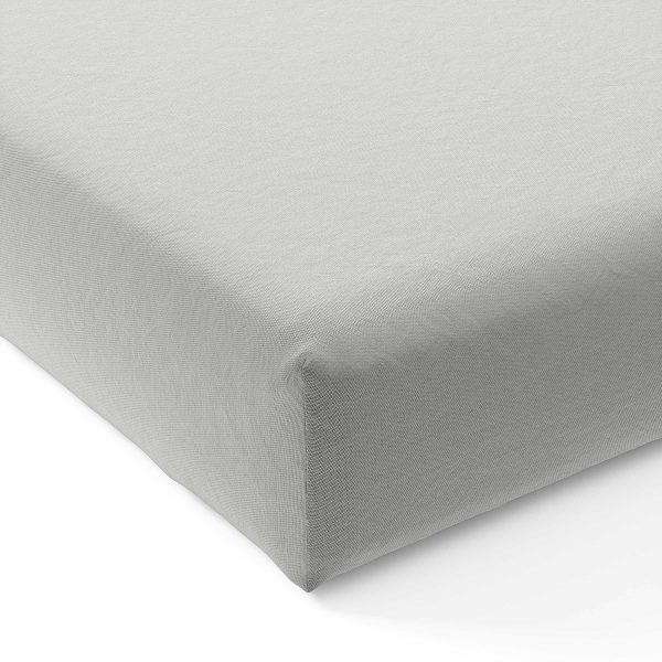 Bedeck of Belfast 200 Thread Count Plain Dye Double Fitted Sheet Grey | Bed Sava