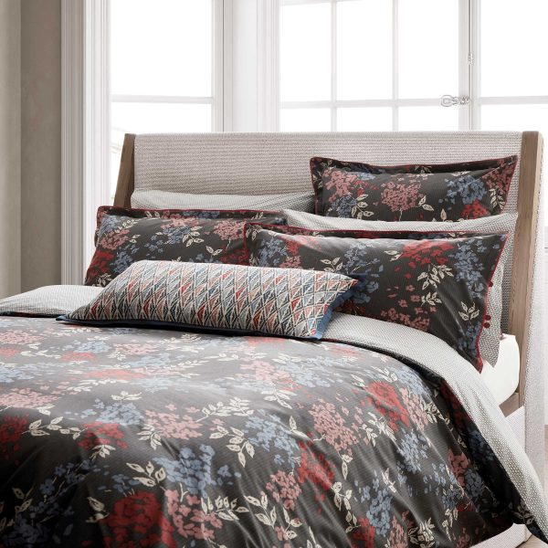 Bedeck of Belfast Lucine Double Duvet Cover SET Graphite | Bed Sava
