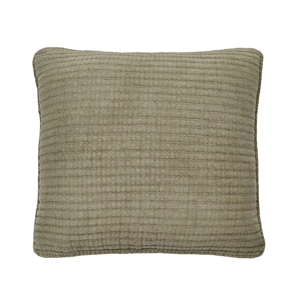 Bedeck of Belfast Nora Sham Pillowcase, Sage Green/Tuberose