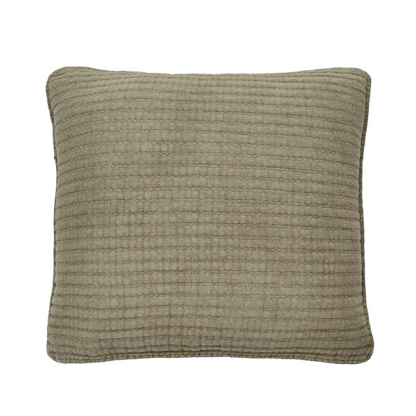 Bedeck of Belfast Nora Sham Pillowcase Sage GreenTuberose | Bed Sava