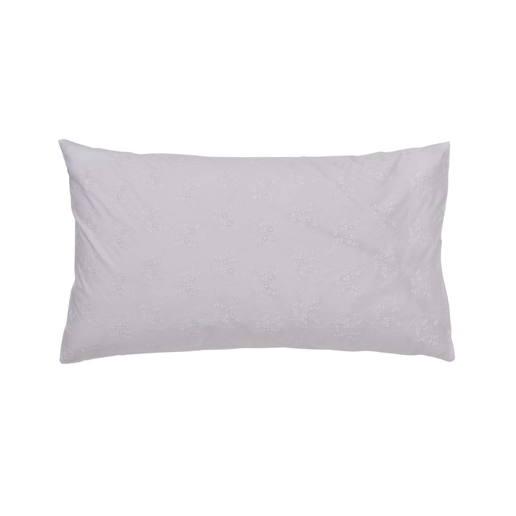Bedeck of Belfast Nora Pair of Standard Pillowcases, Sage Green/Tuberose