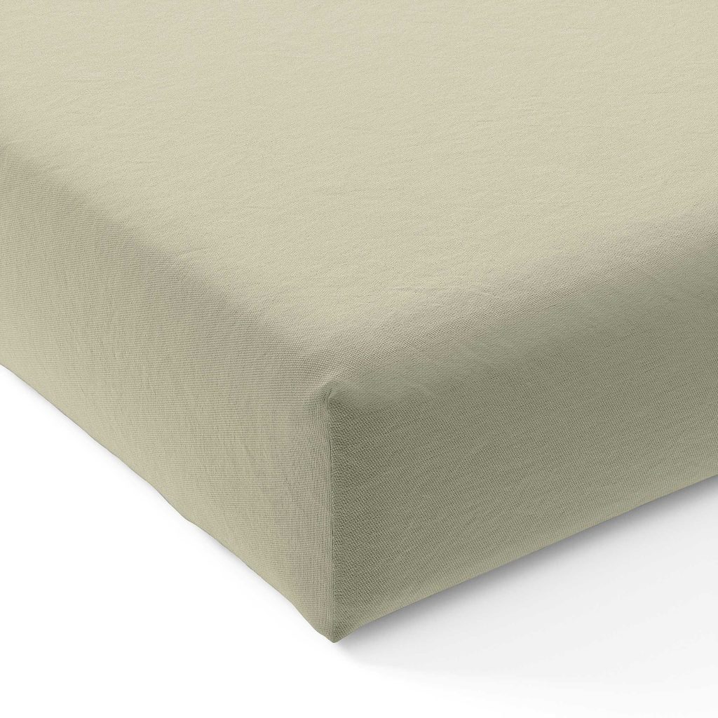 Bedeck of Belfast 200 Thread Count Plain Dye Super Kingsize Fitted Sheet, Sage