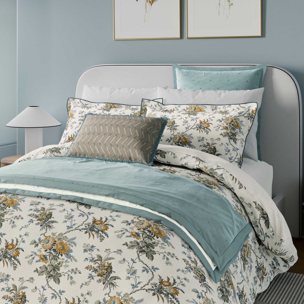Bedeck of Belfast Sybil Double Duvet Cover SET, Duck Egg
