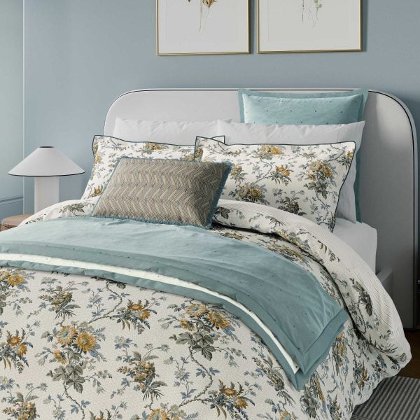 Bedeck of Belfast Sybil Kingsize Duvet Cover SET Duck Egg | Bed Sava