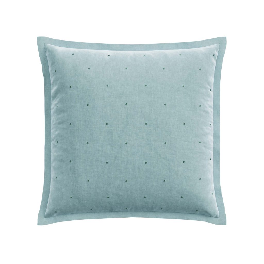 Bedeck of Belfast Sybil Pair of Square Oxford Pillowcases, Duck Egg