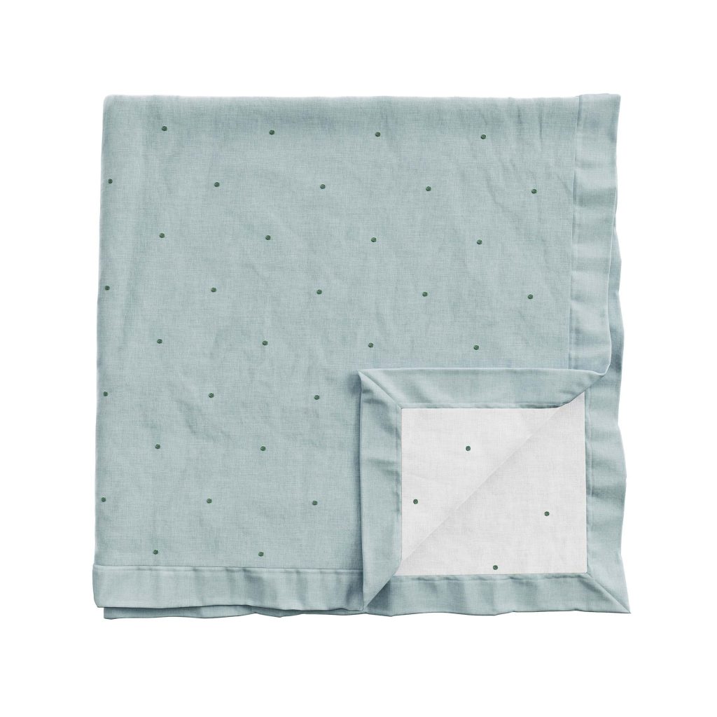 Bedeck of Belfast Sybil Quilted Throw, Duck Egg