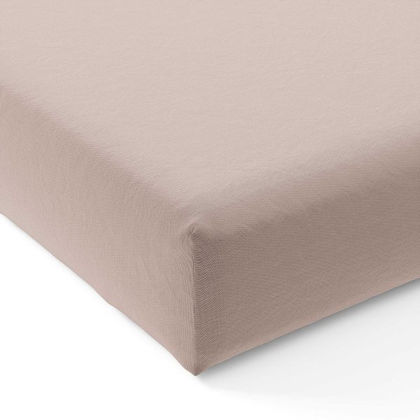 Bedeck of Belfast 200 Thread Count Plain Dye Super Kingsize Fitted Sheet Tuberose | Bed Sava