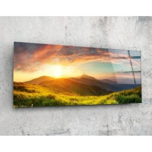 Valley Glass Wall Art 92×36 cm | Bed Sava