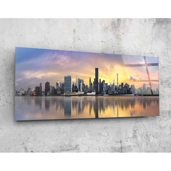 Nyc Glass Wall Art 92×36 cm | Bed Sava