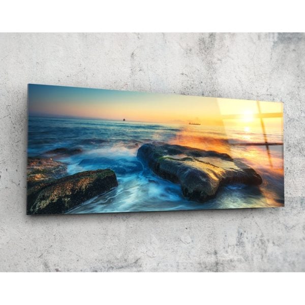Sea Glass Wall Art 92×36 cm | Bed Sava