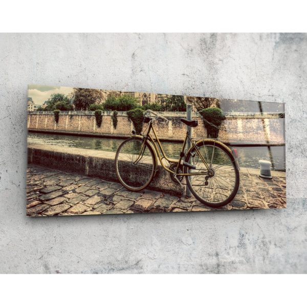 Bicycle Glass Wall Art 92×36 cm | Bed Sava