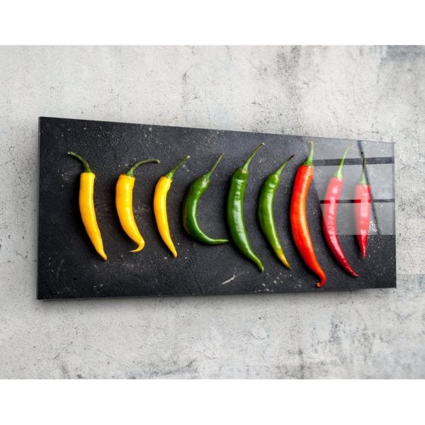 Pepper Glass Wall Art 92×36 cm | Bed Sava