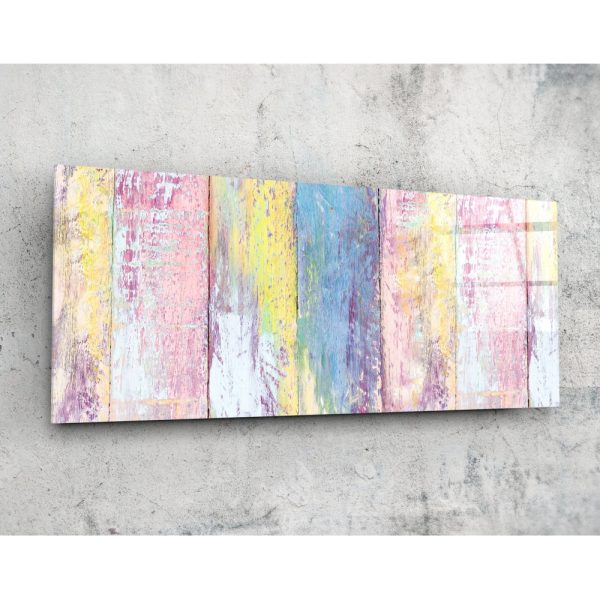 Painted Wood Glass Wall Art 92×36 cm | Bed Sava