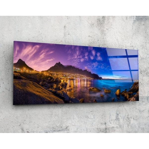 City Lights Glass Wall Art 92×36 cm | Bed Sava