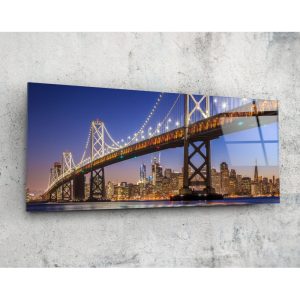 Bridge Glass Wall Art 92×36 cm | Bed Sava
