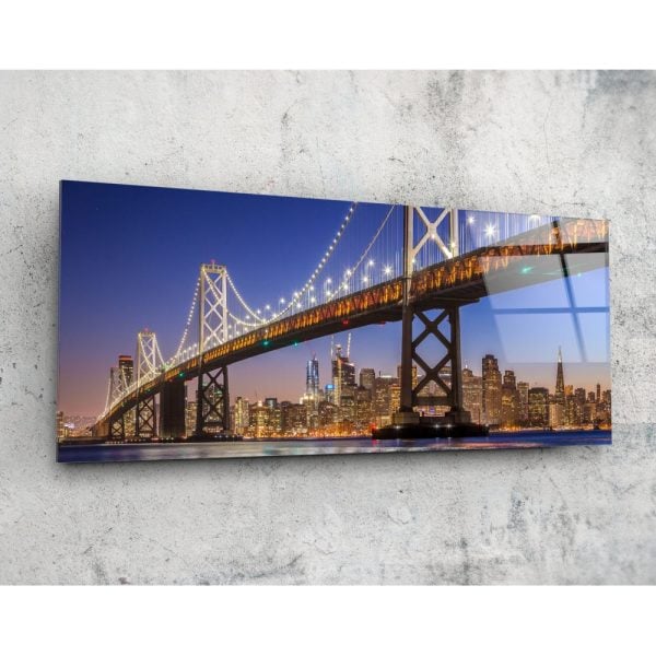 Bridge Glass Wall Art 92×36 cm | Bed Sava