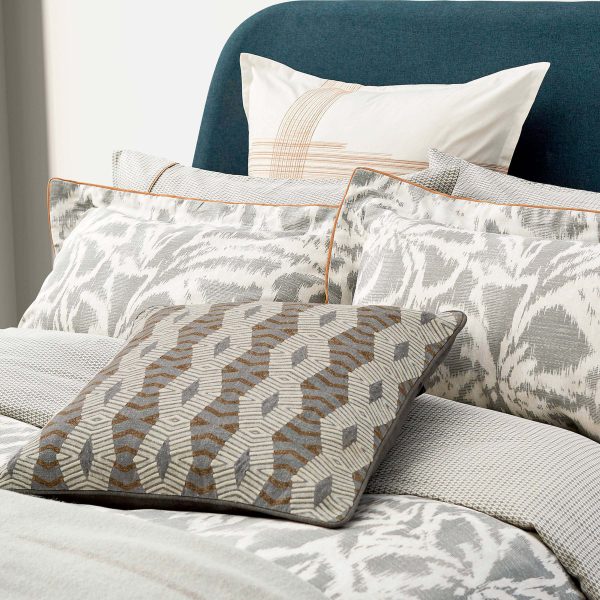 Bedeck of Belfast Asha Kingsize Duvet Cover SET Grey | Bed Sava