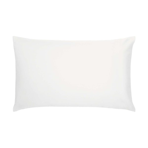 Bedeck of Belfast Fine Linens 400 Thread Count Sateen Plain Dye Pair of Standard Pillowcases White | Bed Sava