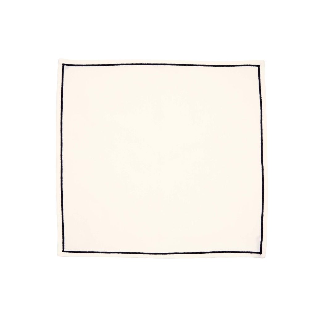 Bedeck of Belfast Saja Embroidered Napkins, Charcoal