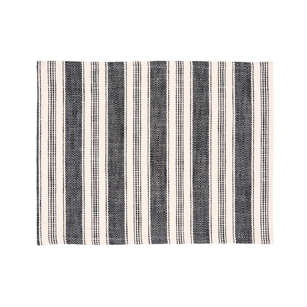 Bedeck of Belfast Saja Stripe Placemat, Charcoal
