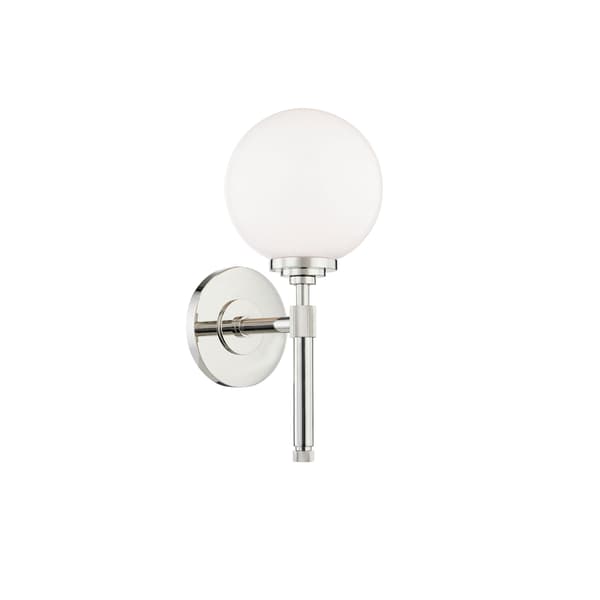 Bowery Orb Wall Light Nickel Wall Light Polished Nickel  Andrew Martin | Bed Sava