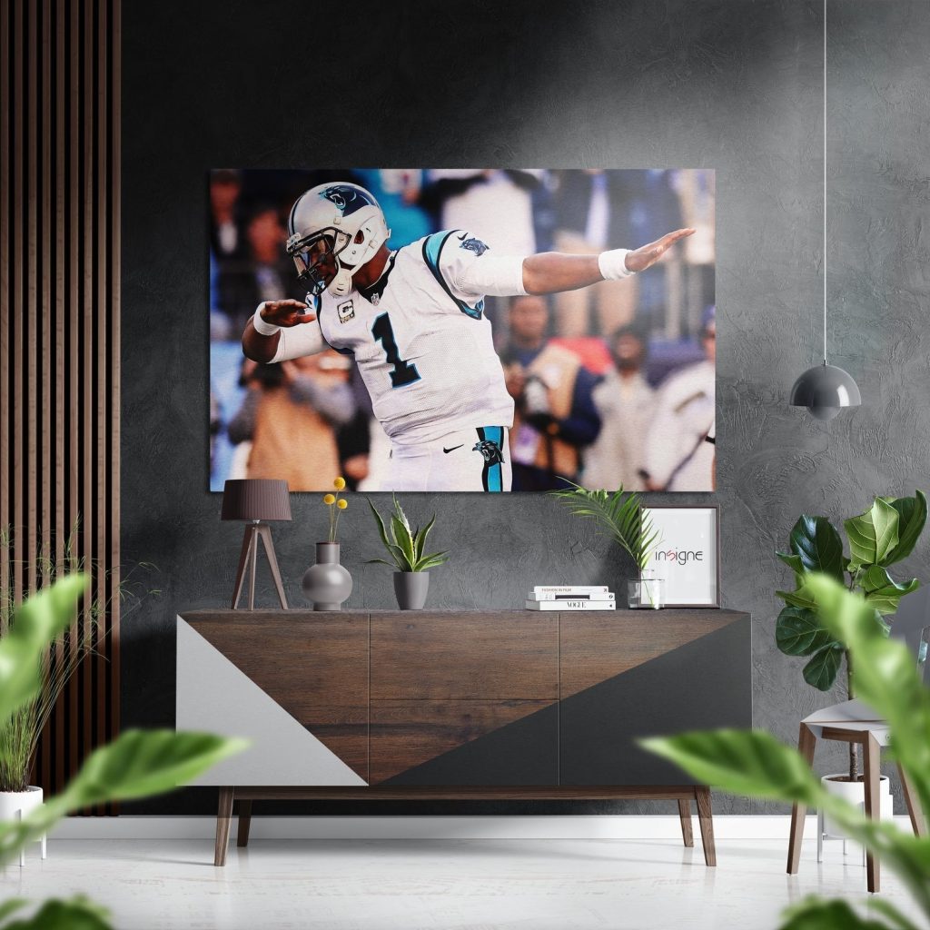 American Football Brushed Aluminium Dibond Wall Art | Bed Sava