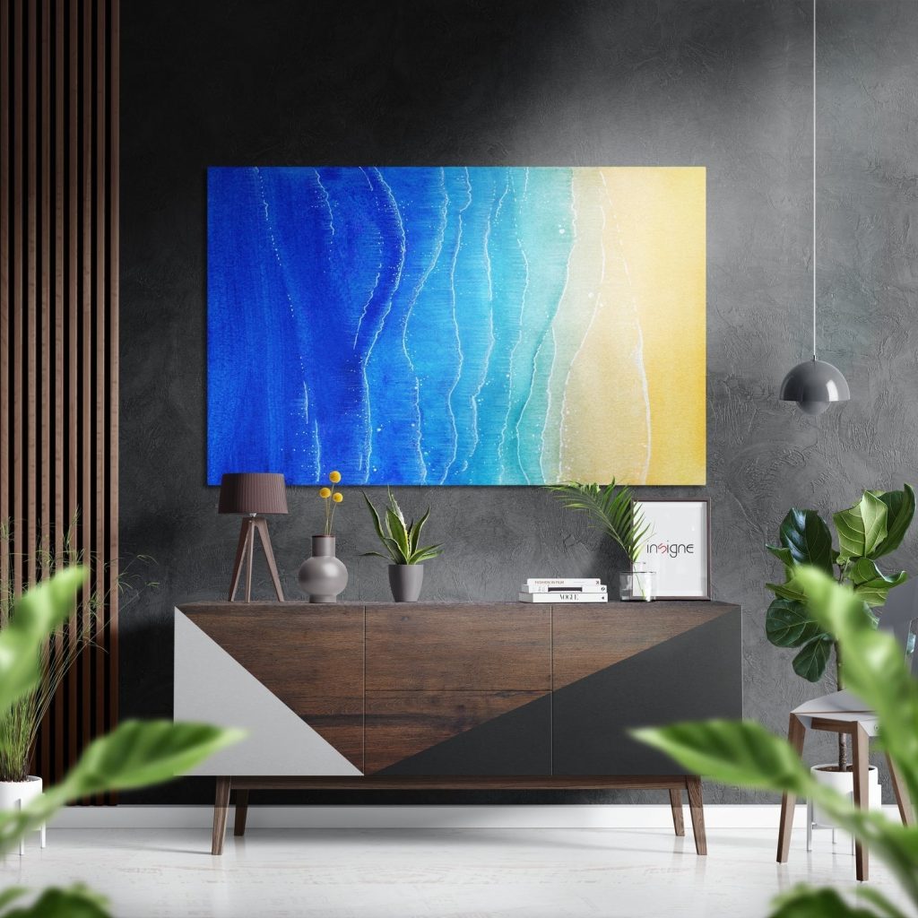 Beach Brushed Aluminium Dibond Wall Art | Bed Sava