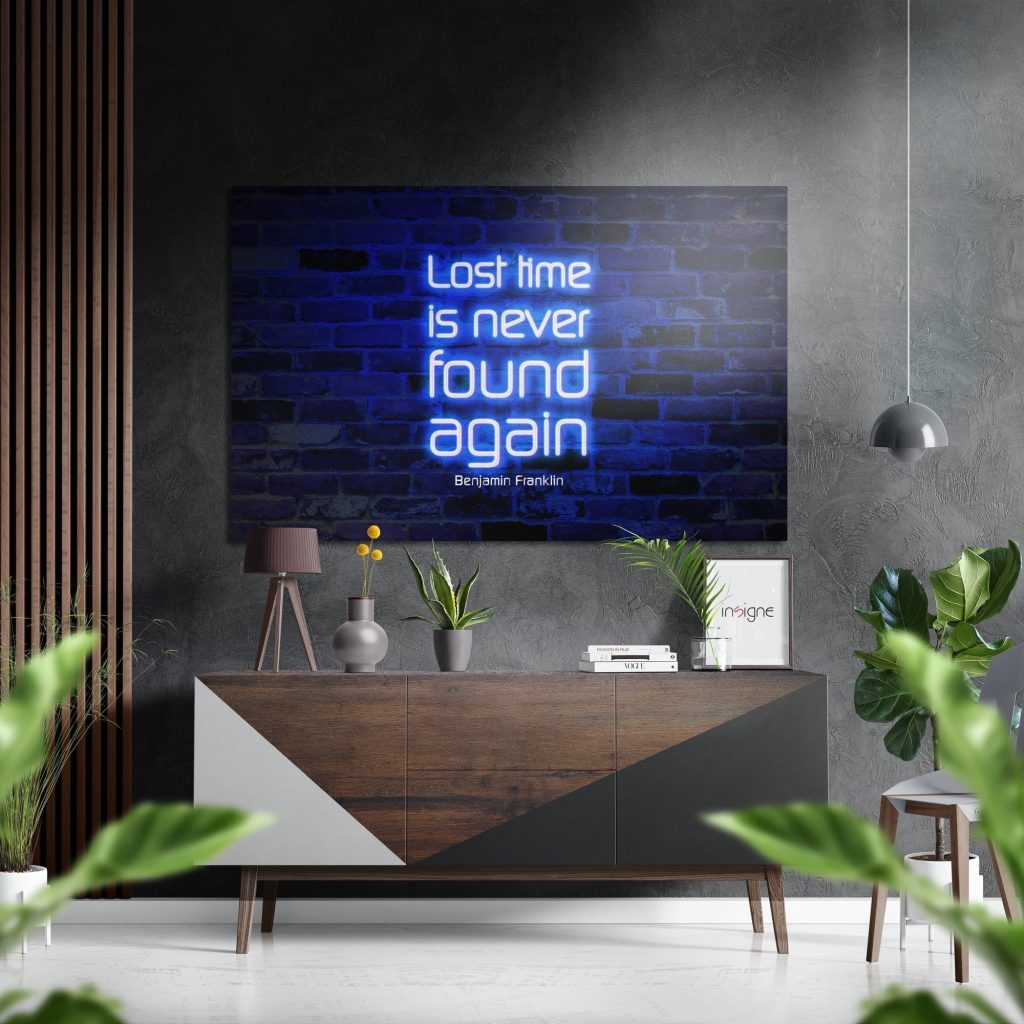 Lost Time Brushed Aluminium Dibond Wall Art