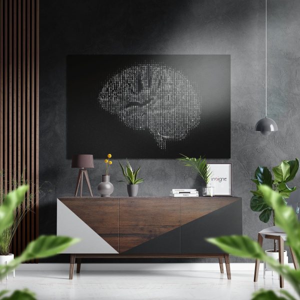 Brain Brushed Aluminium Dibond Wall Art | Bed Sava