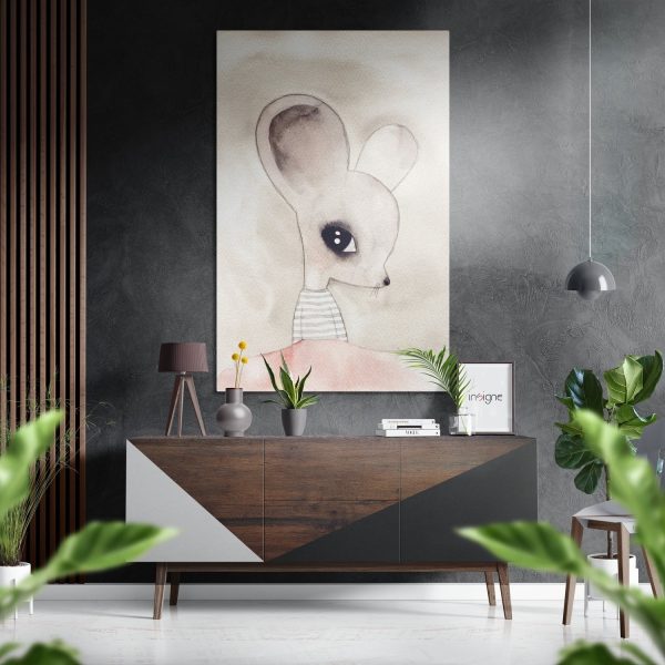 Sweet Mouse Brushed Aluminium Dibond Wall Art | Bed Sava