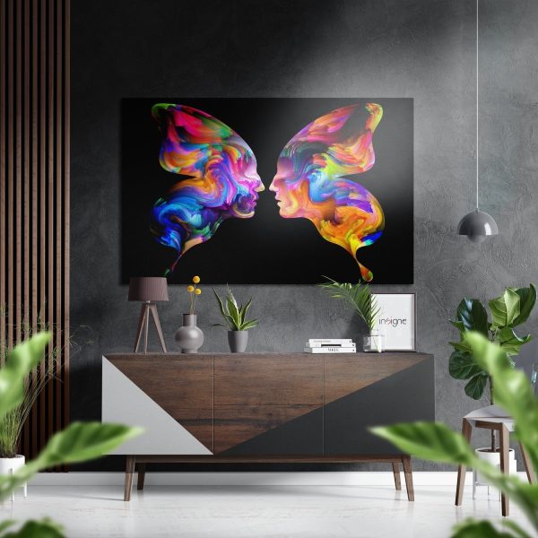 Butterfly Minds Brushed Aluminium Dibond Wall Art | Bed Sava