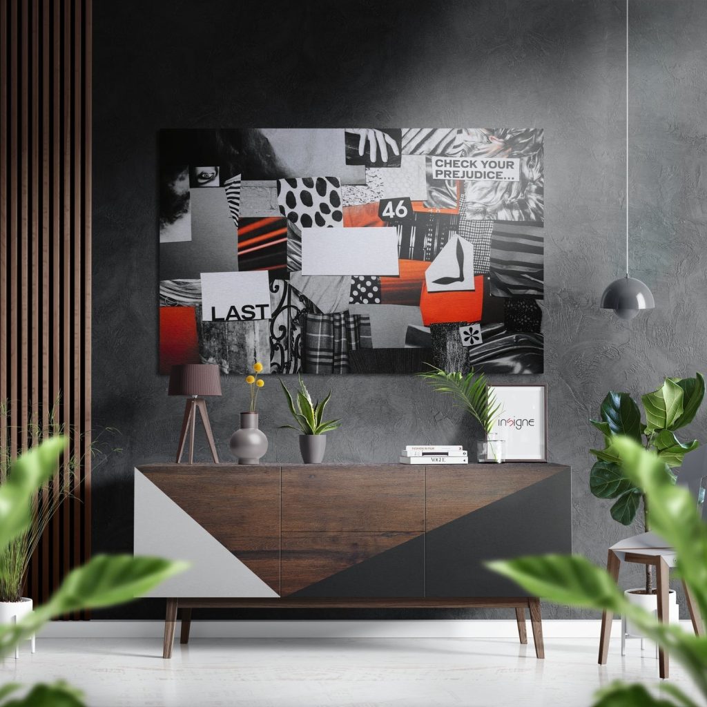 Patchwork Brushed Aluminium Dibond Wall Art