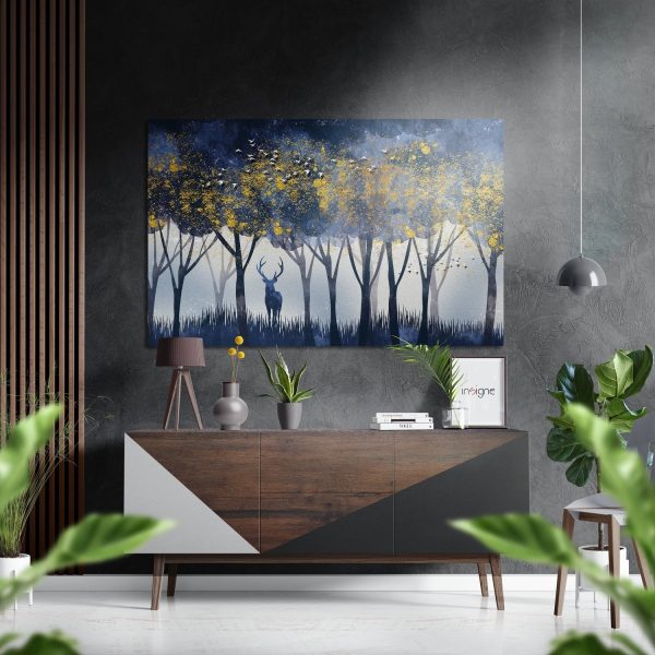 Deer of Dreams Brushed Aluminium Dibond Wall Art | Bed Sava