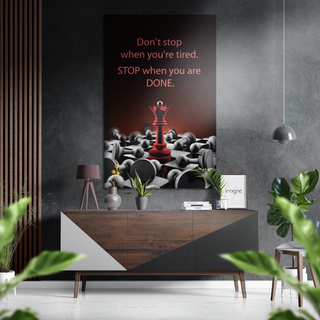 Donâ€™t Stop Brushed Aluminium Dibond Wall Art | Bed Sava