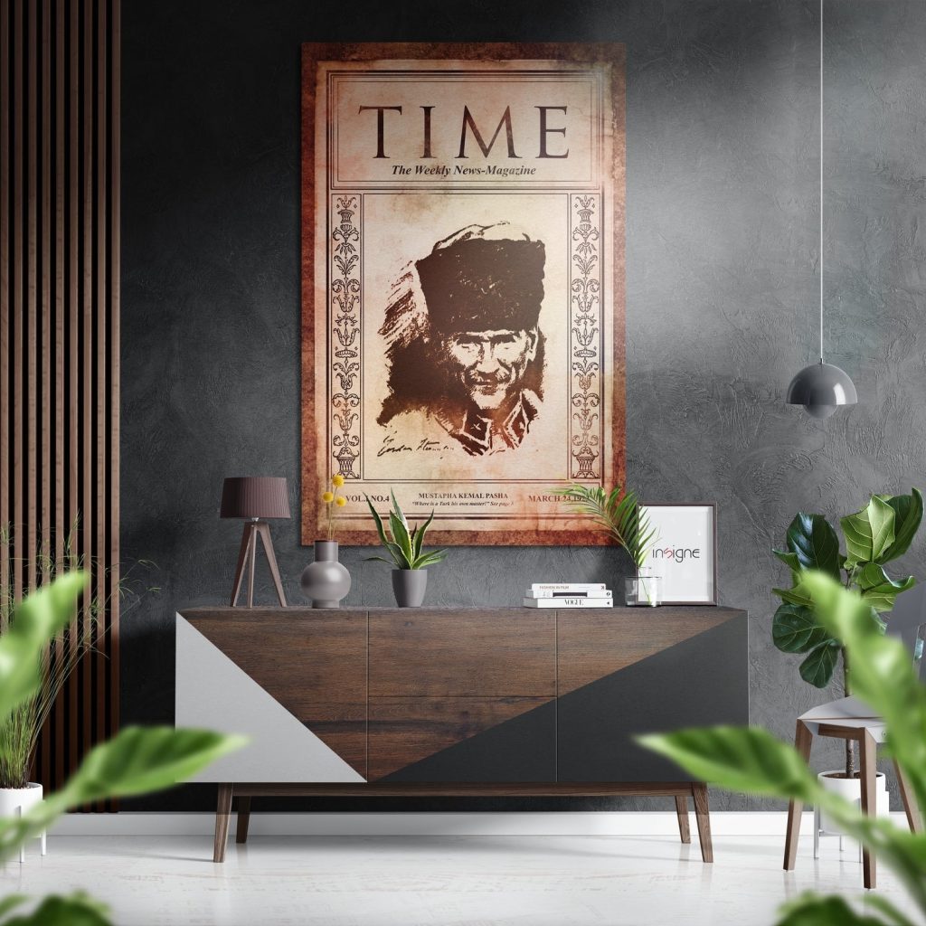 AtatÃ¼rk Brushed Aluminium Dibond Wall Art