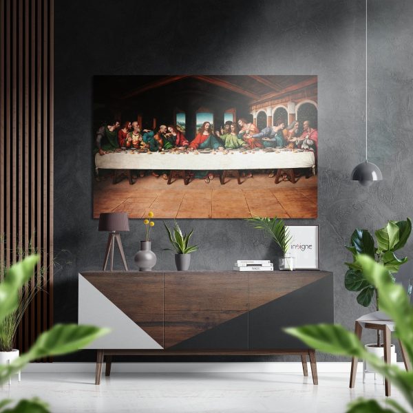 Last Supper Brushed Aluminium Dibond Wall Art | Bed Sava