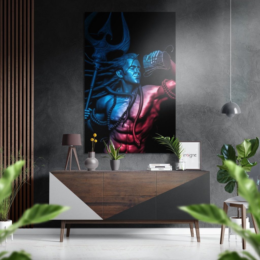Har Har Mahadev Brushed Aluminium Dibond Wall Art