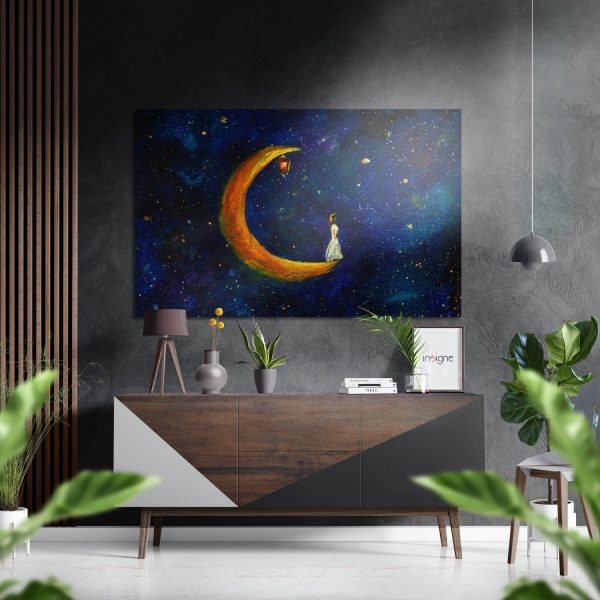 Moonfall Brushed Aluminium Dibond Wall Art | Bed Sava