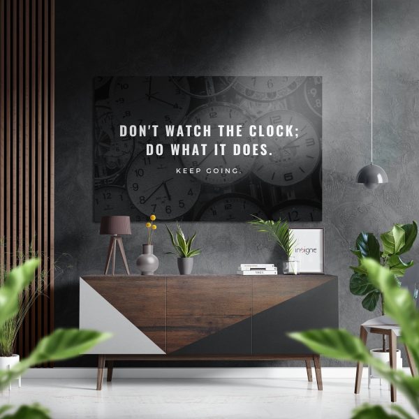 Keep Going Brushed Aluminium Dibond Wall Art | Bed Sava